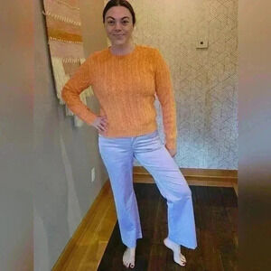 Lilac Metallic Shimmery Chino Ankle Trouser, Size 8